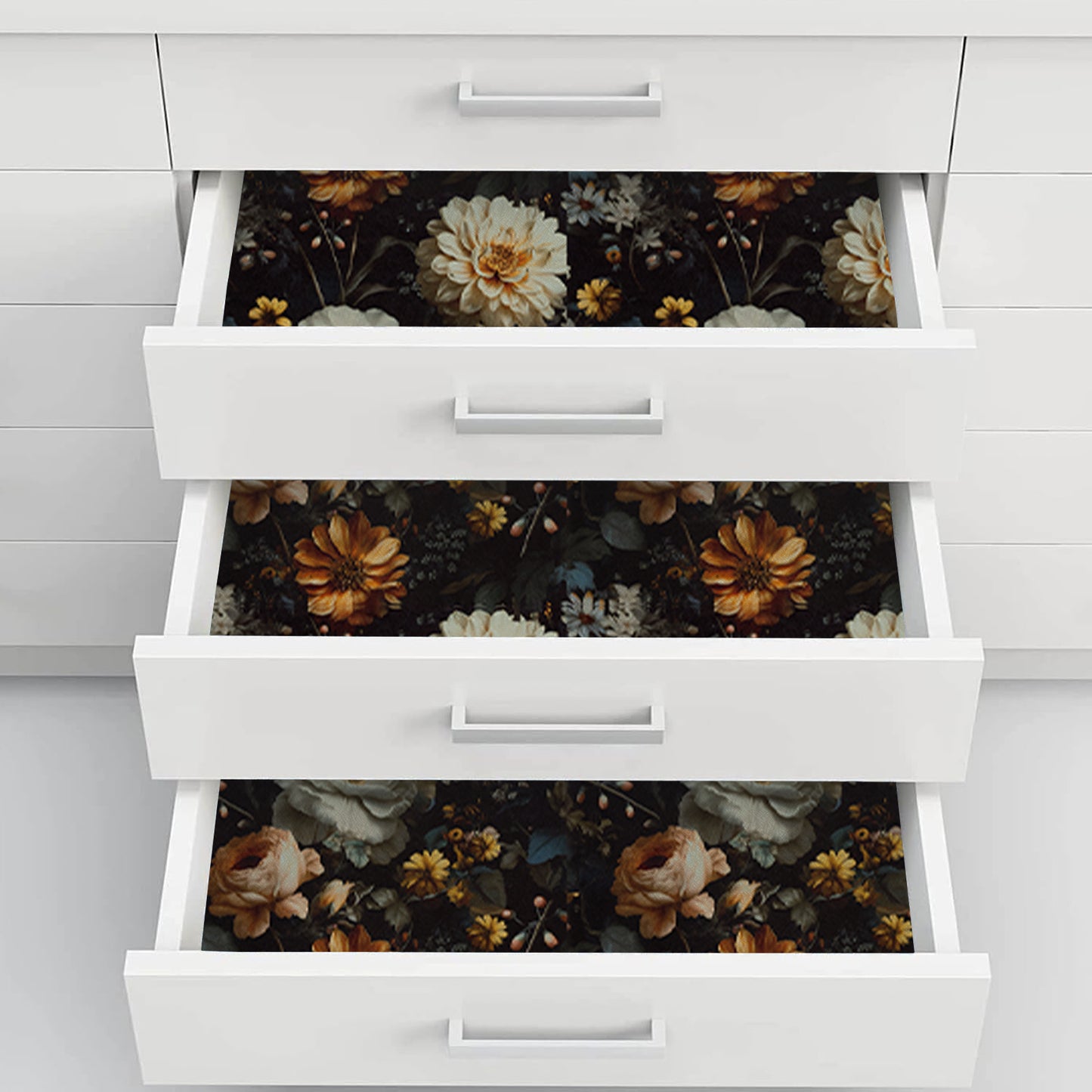 Abyssaly Floral Peel and Stick Wallpaper, 17.3" x 118.1" Removable Self-Adhesive Vinyl Wallpaper Contact Paper for Home Decor