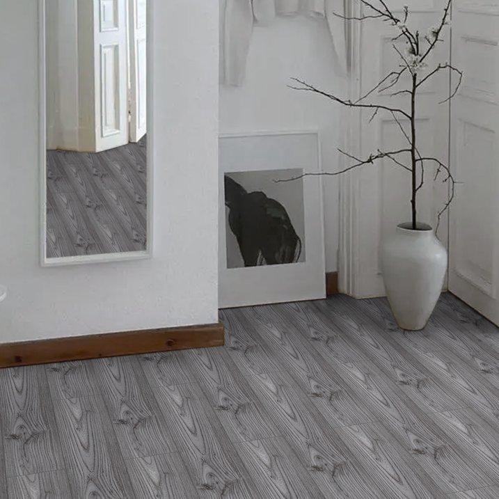 Lxcreat Peel and Stick Floor Tile 35in x 6in 10Pcs Grey Wood Grain Self Adhesive and Waterproof for Transfer Bathroom, Kitchen, Living Room, Bedroom