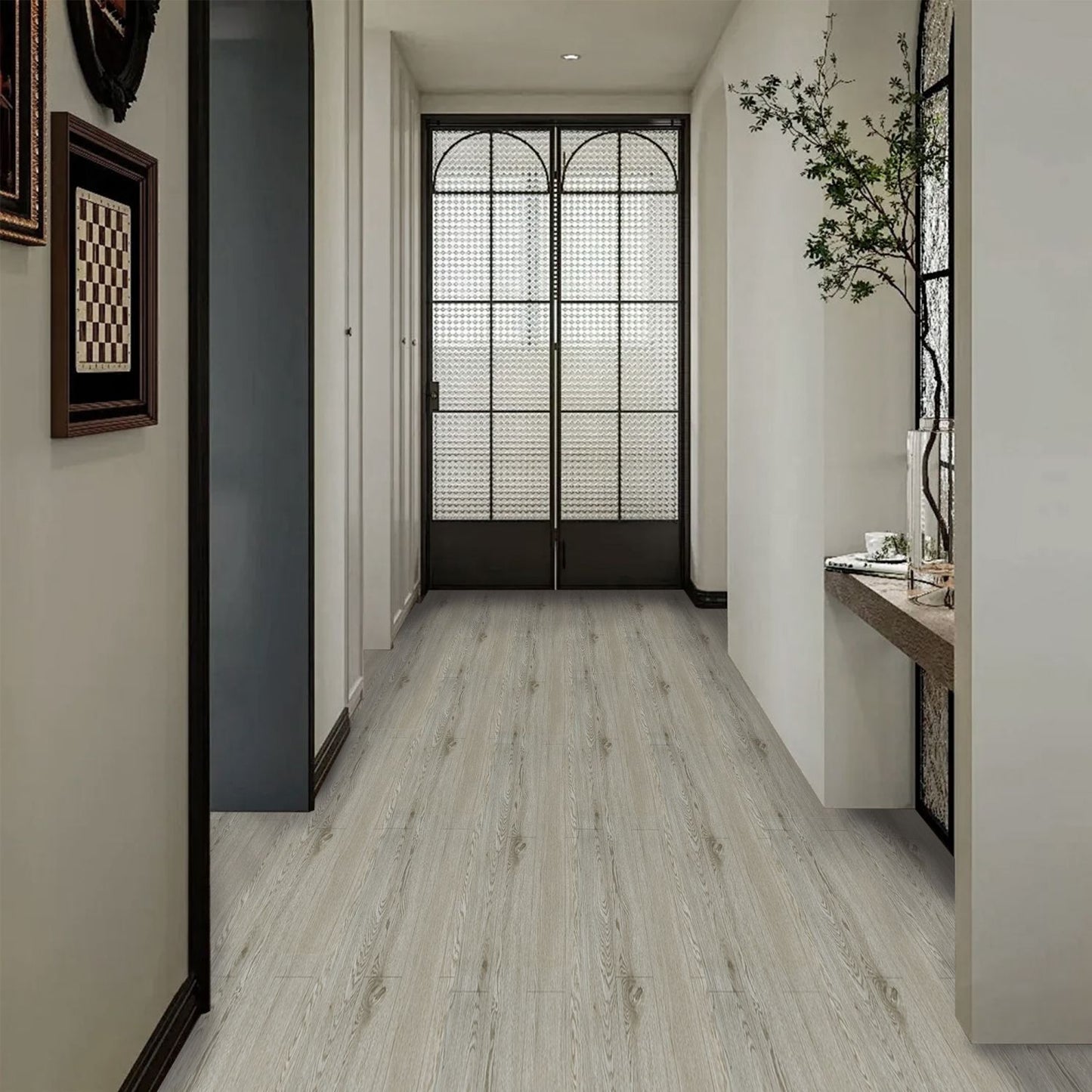 UMIGGEE Peel and Stick Vinyl Flooring Roll 15.7-in x 118-in/12.8 Sq.Ft Thicken Self-Adhesive Vinyl Wood Grain Floor Wear-Resistant Easy DIY Install Home Decor