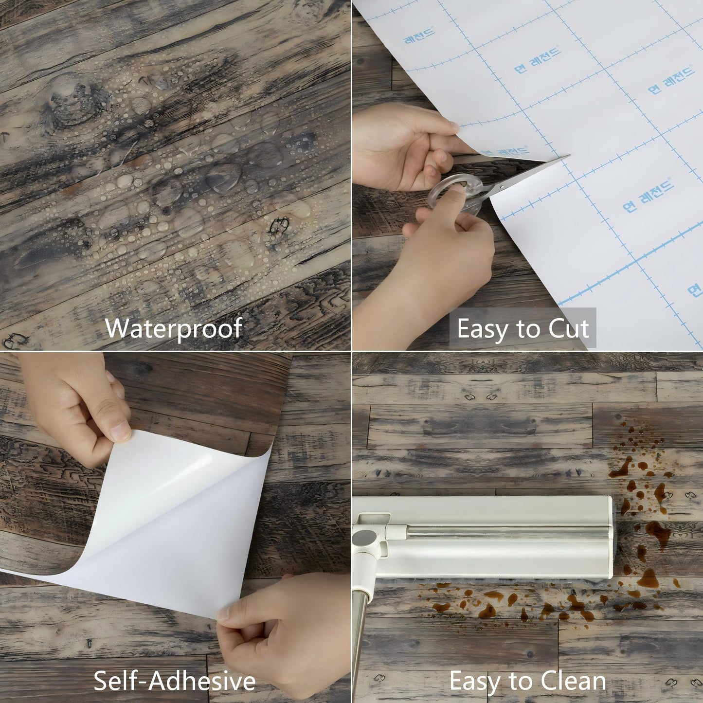 UMIGGEE Wood Grain Peel and Stick Floor Tiles – 15.7-in Width, Full Roll Length of 118-in – Versatile Design for Any Space, Self Adhesive Vinyl Flooring, Non-Slip Features