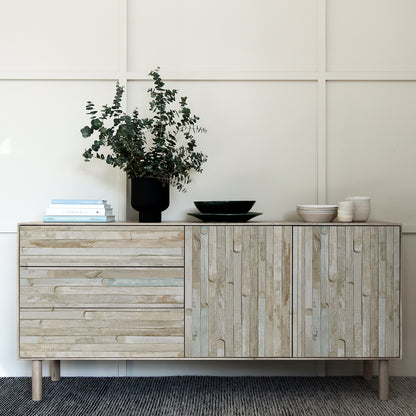 Abyssaly Blue Rustic Wood Peel and Stick Wallpaper 17.7" x 393" Self-Adhesive Removable Vinyl Decorative Wood Wallpaper for Walls Shelves Drawers Furniture Room