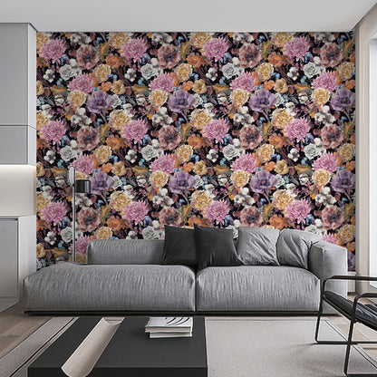 Abyssaly Floral Wallpaper 17.7" x 118" Peel and Stick Wallpaper Self-adhesive Removable Contact Paper Vintage Wallpaper