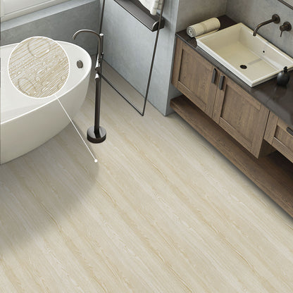 UMIGGEE Peel and Stick Vinyl Flooring Roll 23-in x 196-in/31 Sq.Ft Thicken Self-Adhesive Vinyl Wood Grain Floor Wear-Resistant Easy DIY Install Home Decor