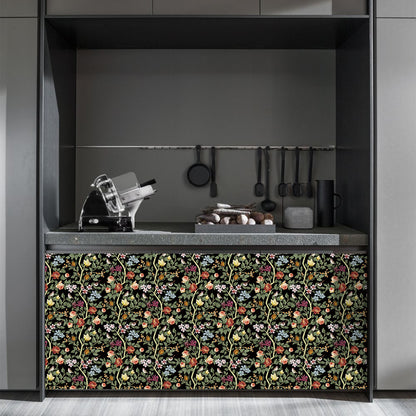 UMIGGEE Floral Wallpaper Peel and Stick Flower Wall Paper Self Adhesive Wallpaper 17.7-in x 236-in Contact Paper Removable Wallpaper for Home Decor Wall Covering Old Furniture Renovation