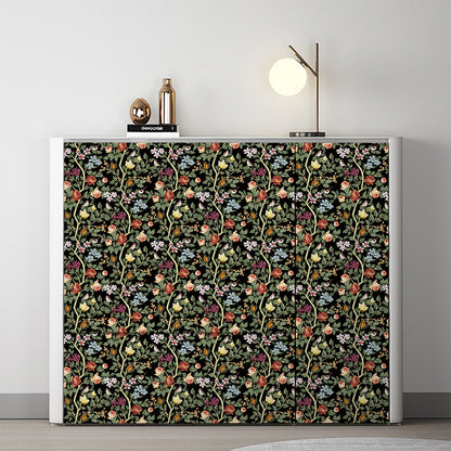 UMIGGEE Floral Wallpaper Peel and Stick Flower Wall Paper Self Adhesive Wallpaper 17.7-in x 236-in Contact Paper Removable Wallpaper for Home Decor Wall Covering Old Furniture Renovation
