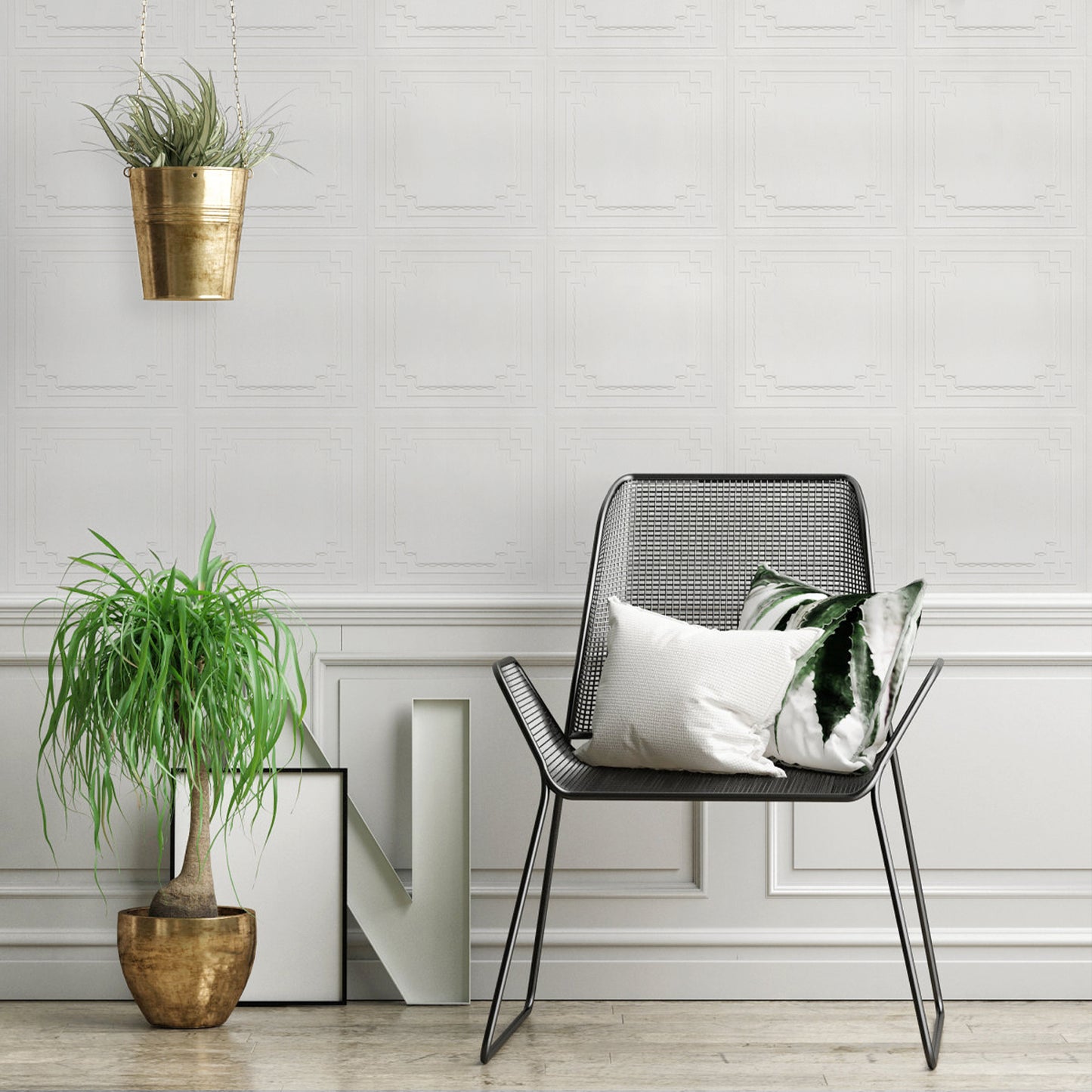 Abyssaly Drop Ceiling Tile, 13.7" x 13.7" 16 Pcs, 3D Wall Panels Foam Peel and Stick Ceiling Tiles Decorative Easy Install PVC Ceiling Panels for Interior Kitchen Bathroom Basement, White