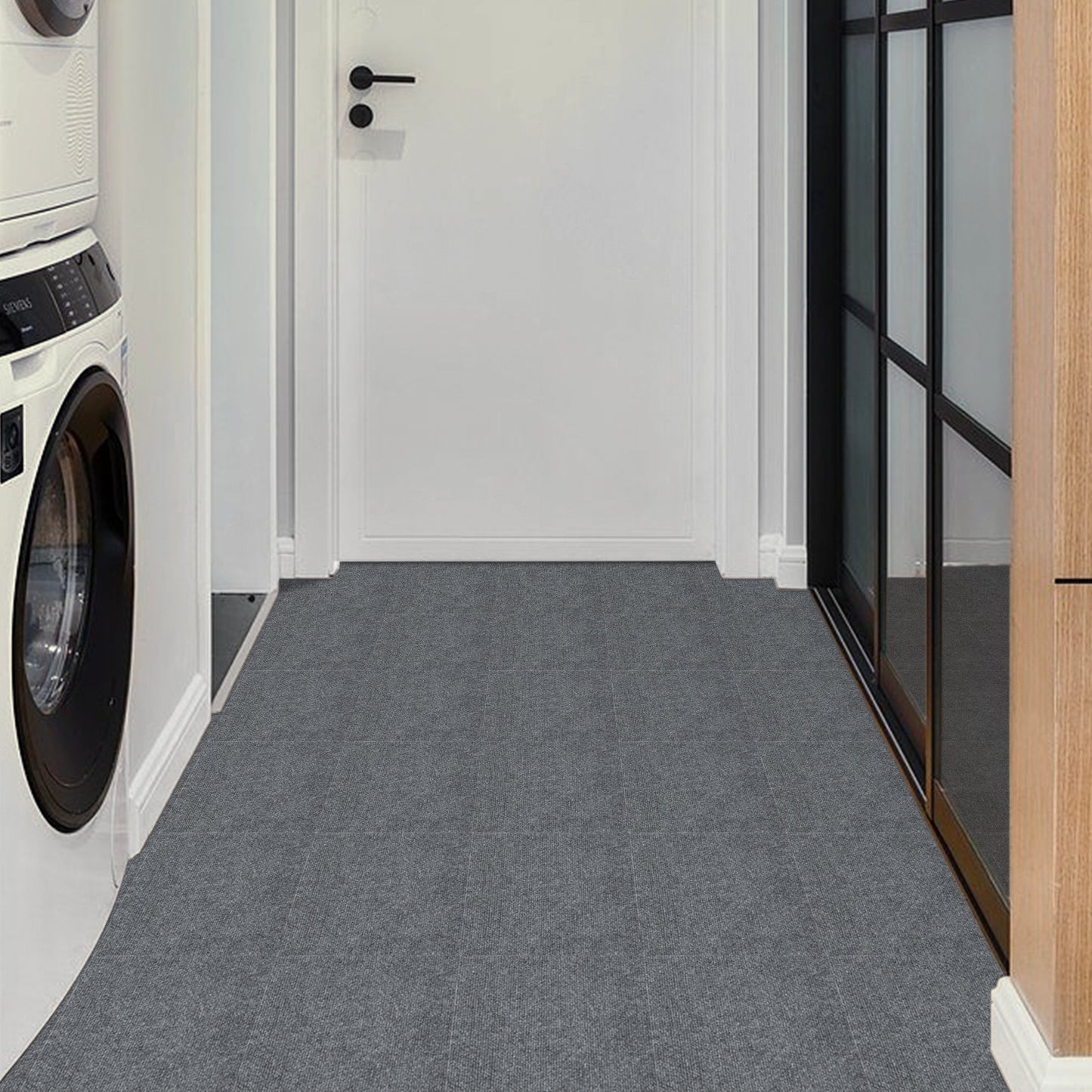 UMIGGEE Peel and Stick Carpet Tiles Light Grey Self-Adhesive Square Soft Carpet Floor Tiles 12" x 12" 10-pcs Carpet Easy Install DIY Floor Tiles for Kids Room Bedroom Dining Room (10 sq. ft. /Pack）