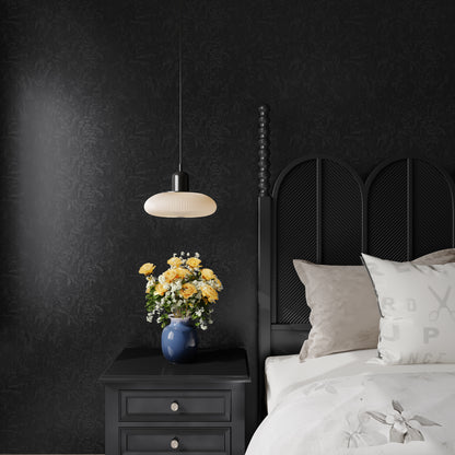 Abyssaly Black Peel and Stick wallpaper 15.7"×118" Removable Contact Paper for Bedroom Contertop