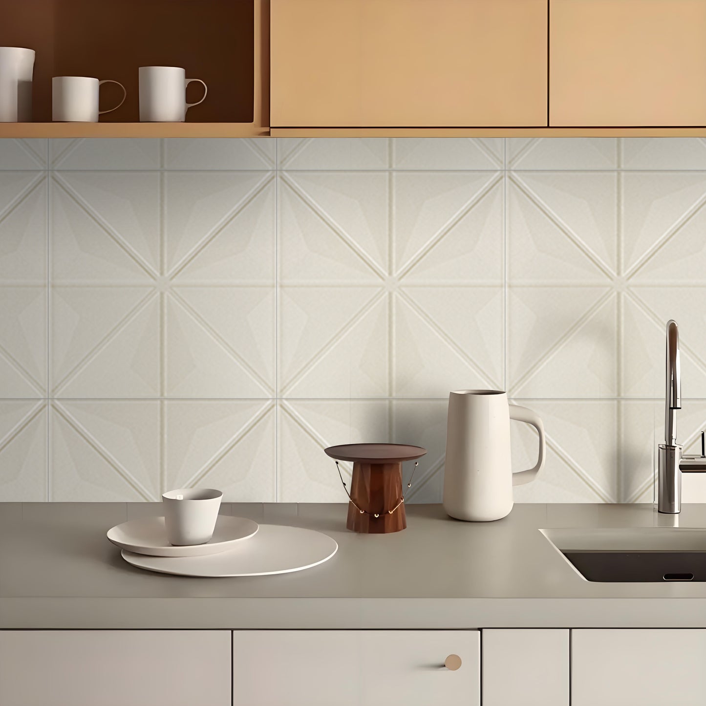 Abyssaly Peel and Stick Ceiling Tile 13.7" x 13.7" 32 Pcs White Foam Ceiling Tile Coverage Area 42 Sq.ft.