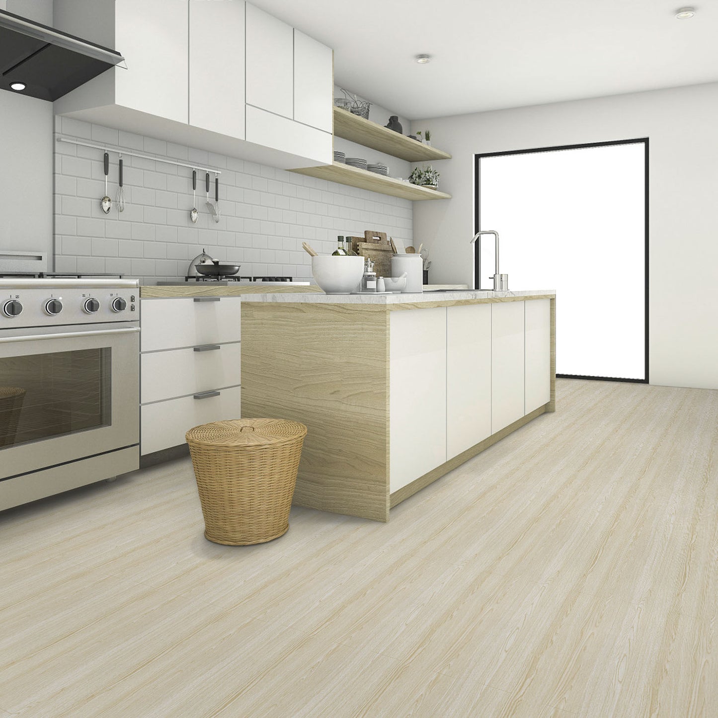 UMIGGEE Peel and Stick Vinyl Flooring Roll 15.7-in x 118-in/12.8 Sq.Ft Thicken Self-Adhesive Vinyl Wood Floor Tile Wear-Resistant Easy DIY Install Home Decor