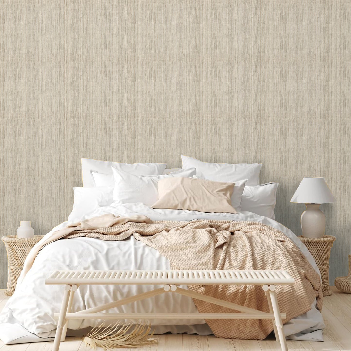 Abyssaly Textured Peel and Stick Wallpaper 17.3" x 118"Vinyl Grass Cloth Contact Paper Texture Self Adhesive Removable for Countertop Bedroom Living Room