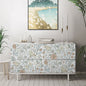 Abyssaly Floral Peel and Stick Wallpaper 17.7 "x 118"White Bird and Flower Wallpaper Vintage Vinyl Contact Paper Suitable for Home Walls Cabinet Bedroom
