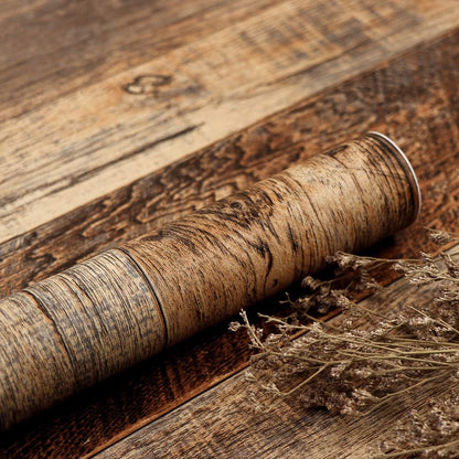 Abyssaly Wood Wallpaper 17.7" x 118" Shiplap Peel and Stick Wallpaper Rustic Wood Grain Contact Paper Removable Self Adhesive Vinyl Film Roll for Countertop Table Shelf