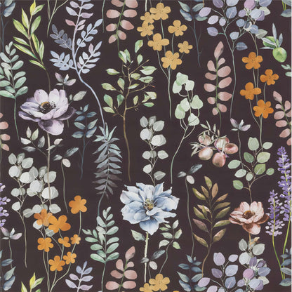 UMIGGEE Floral Wallpaper 17.7-in x 393-in Peel and Stick Flower Black Wall Paper Self Adhesive Wallpaper Contact Paper Removable Wallpaper for Home Decor Wall Covering Old Furniture Renovation