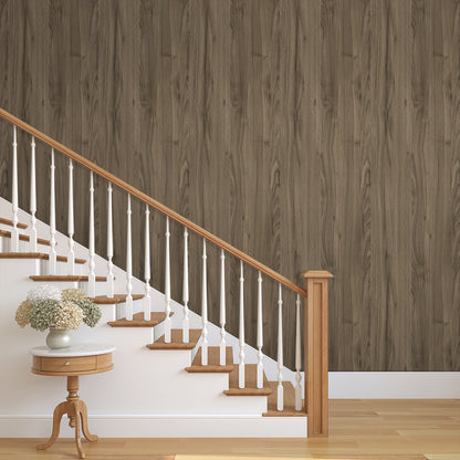 Ayssaly Brown Wood Peel and Stick Wallpaper Self Adhesive Removable Wallpaper 23.6"×118" Decorative Film Wood Wall Paper Covering for Living Room Bedroom Wall Old Furniture Countertop Closet