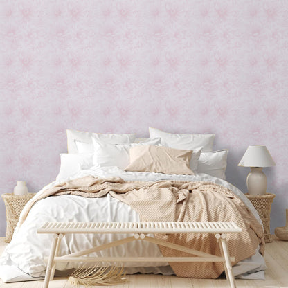 Abyssaly Pink Floral Peel and Stick Wallpaper 17.3" × 118.1" Removable Self-Adhesive Vinyl Wall Paper for Home Decor