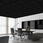 Abyssaly Peel and Stick Ceiling Tile 13.7" x 13.7" 16 Pcs Black Ceiling Tile Coverage Area 21 sq.ft, Easy to Install for Ceiling and Wall, Plain Black