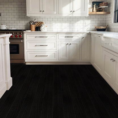 UMIGGEE Brown Peel Stick Flooring 35-in x 5.7-in x 1.0mm 10-Pcs Vinyl Flooring Wood Grain Floor Tiles Easy to Install for Bathroom Kitchen Living Room Home Decor
