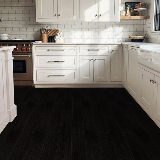 UMIGGEE Brown Peel Stick Flooring 35-in x 5.7-in x 1.0mm 10-Pcs Vinyl Flooring Wood Grain Floor Tiles Easy to Install for Bathroom Kitchen Living Room Home Decor