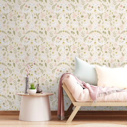 Abyssaly Beige Floral Wallpaper Peel and Stick Wallpaper 17.3"×118" Self-Adhesive Removable Contact Paper Vinyl Wall Paper for Bedroom Cupboard Door Shelfves