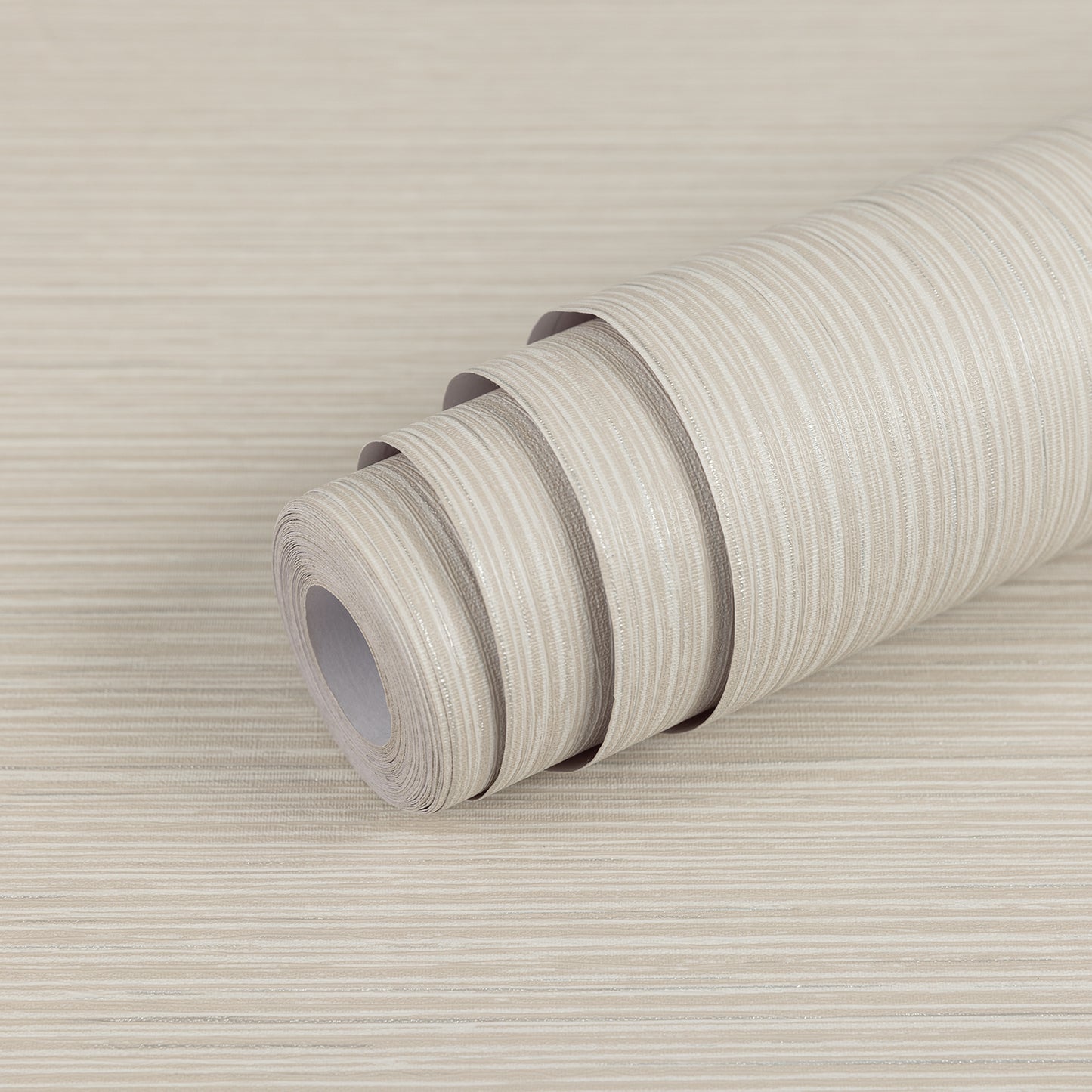 Abyssaly 17.7" x 275.5" Beige/Silver Grasscloth Peel and Stick Wallpaper Texture Wallpaper Linen Self-Adhesive Removable Vinyl Film Solid Color Wallcovering Wall Paper for Furniture Wall Dorm