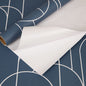 Abyssaly Peel and Stick Wallpaper Geometric Wallpaper 17.7" x 118" Self-Adhesive Wallpaper Removable Wallpaper for Home Decoration and Furniture Renovation Blue Wallpaper