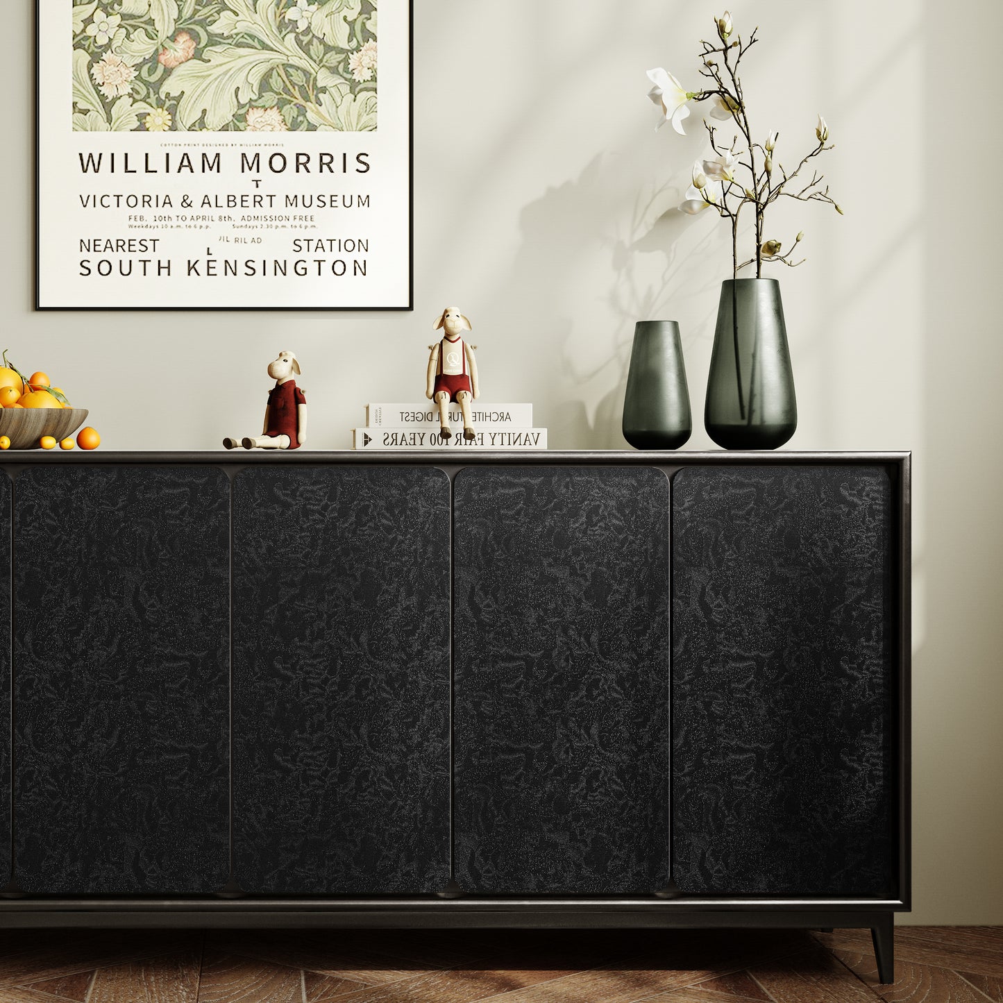 Abyssaly Black Peel and Stick wallpaper 15.7"×118" Removable Contact Paper for Bedroom Contertop