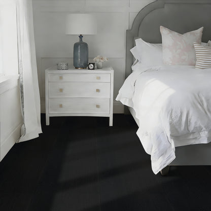 UMIGGEE Black Wood Grain Peel and Stick Floor Tiles – 15.7-in x 118-in Wood Floor Contact Paper Versatile Design for Any Space Self Adhesive Vinyl Flooring Non-Slip Features
