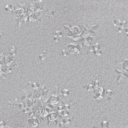 Abyssaly Silver 17.7" x 236" Peel and Stick Wallpaper Self Adhesive Wallpaper Removable Wallpaper Damask Textured Wall Paper Home Decoration