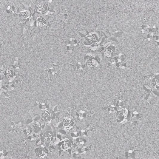 Abyssaly Silver 17.7" x 236" Peel and Stick Wallpaper Self Adhesive Wallpaper Removable Wallpaper Damask Textured Wall Paper Home Decoration