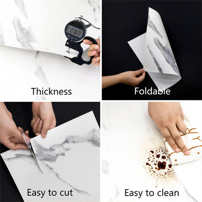 UMIGGEE White Marble Peel and Stick Floor Tile Vinyl Flooring 12-in x 12-in Upgrade Thickness for Kitchen Living Room Bedroom Home Decor 10Pcs/Pack (10 Sq. ft./Pack)