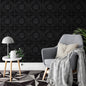 Abyssaly Black Drop Ceiling Tile, 13.7" x 13.7" 16 Pcs, 3D Wall Panels Foam Peel and Stick Ceiling Tiles Decorative Easy Install PVC Ceiling Panels for Interior Kitchen Bathroom Basement