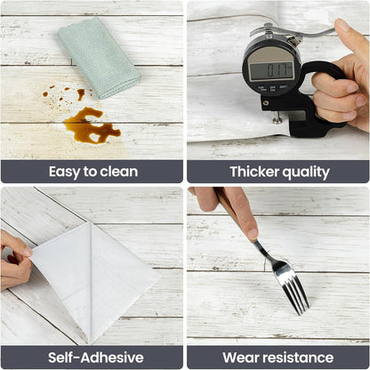 Abyssaly White Gray Wood Shiplap Wallpaper 17.7" x 78.7" Peel and Stick Wallpaper Self-Adhesive Removable Contact Paper for Home Decoration