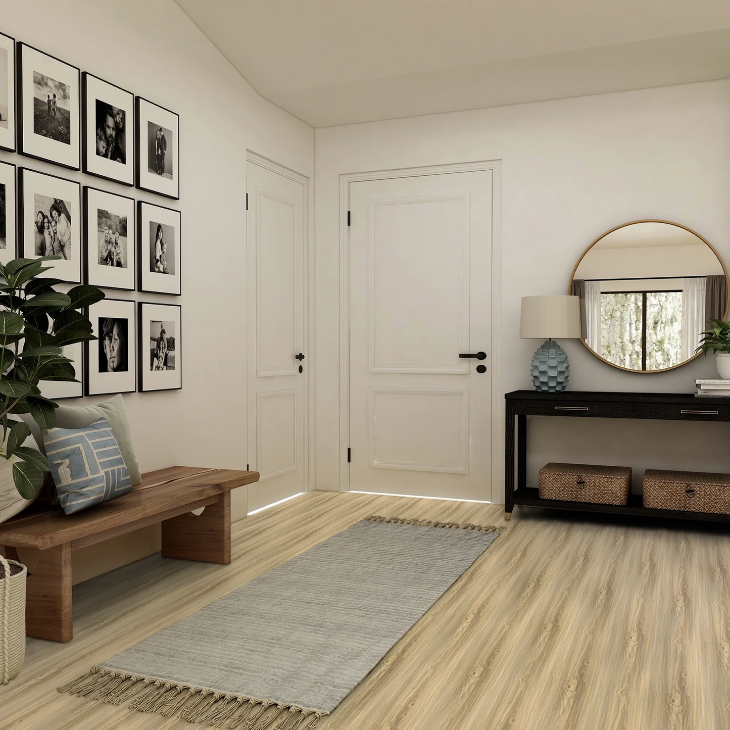 Lxcreat Vinyl Flooring Peel and Stick Floor Tile 35in x 6in 10Pcs Brown Wood Flooring for Bathroom, Kitchen, Living Room, Bedroom, 15 Sq. ft