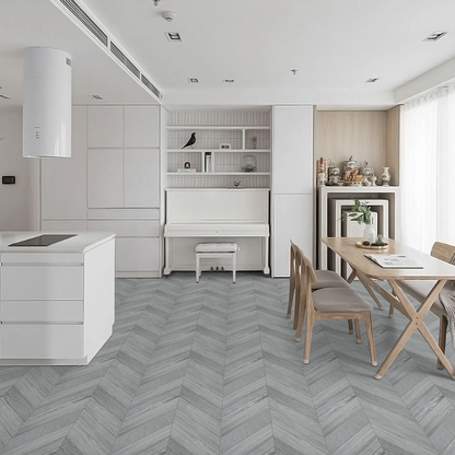 Lxcreat Vinyl Flooring Gray Peel and Stick Roll Plank 196-in x 23.6-in Thicken Self Adhesive Vinyl Floor Tiles Wood Flooring