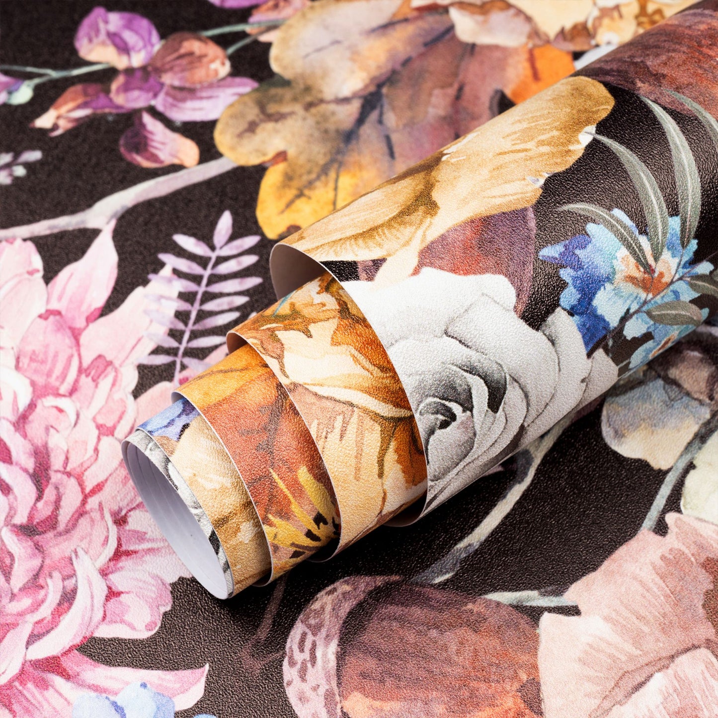 Abyssaly Floral Wallpaper 17.7" x 118" Peel and Stick Wallpaper Self-adhesive Removable Contact Paper Vintage Wallpaper