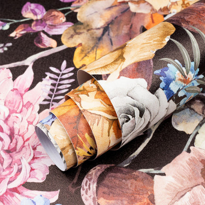 Abyssaly Floral Wallpaper 17.7" x 118" Peel and Stick Wallpaper Self-adhesive Removable Contact Paper Vintage Wallpaper