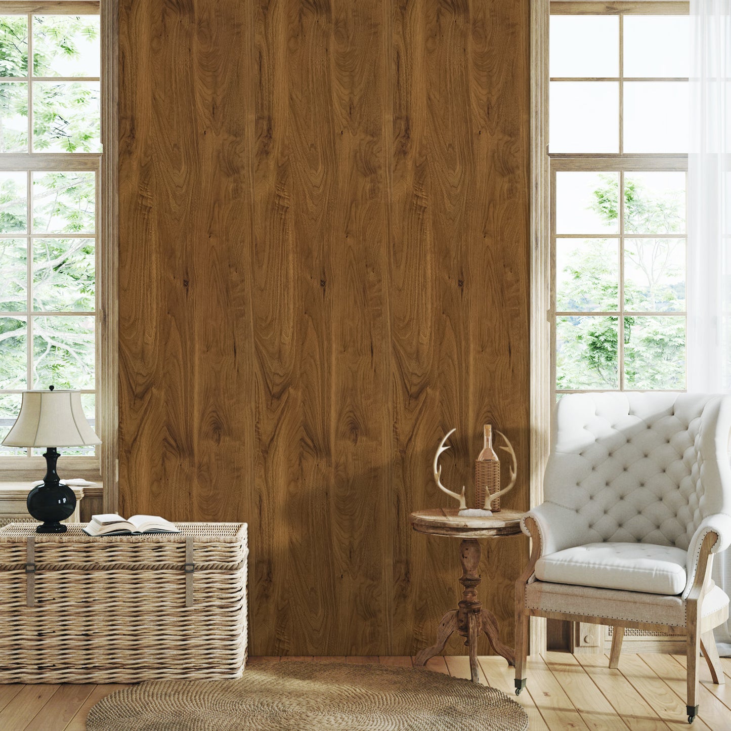 Abyssaly Wood Peel and Stick Wallpaper 15.7 "x 118" Brown Self-Adhesive Removable Contact Paper for Home Shelves Walls