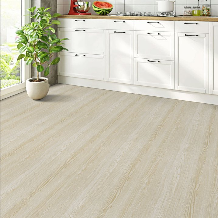 Lxcreat Vinyl Flooring Peel and Stick Roll 15.7-in x 118-in Self Adhesive Vinyl Floor Wood Plank Flooring Wood Grain Floor