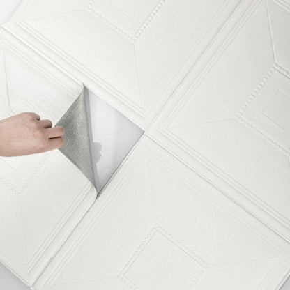 Abyssaly Peel and Stick Ceiling Tile 13.7" x 13.7" 16 Pcs White Ceiling Tile Coverage Area 21 sq.ft, Easy to Install for Ceiling and Wall, Plain White