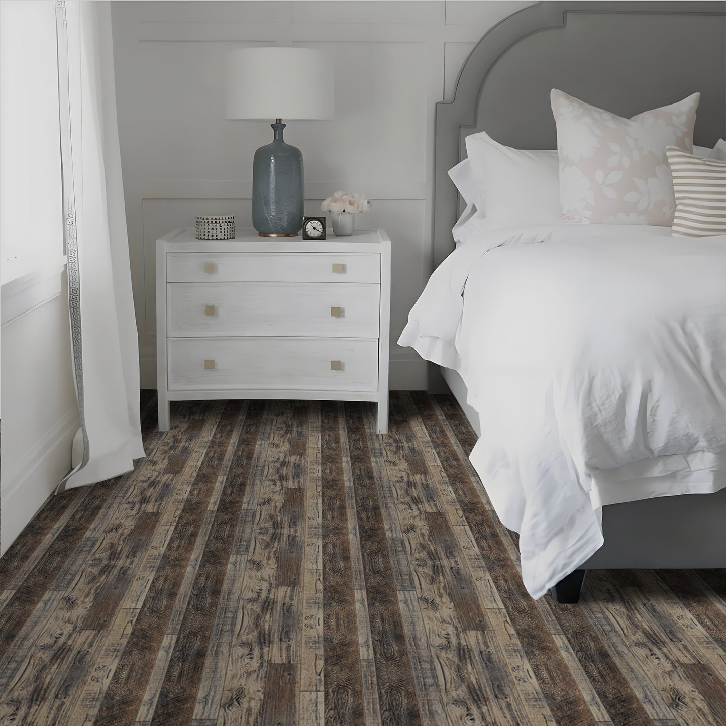 UMIGGEE Wood Grain Peel and Stick Floor Tiles – 15.7-in Width, Full Roll Length of 118-in – Versatile Design for Any Space, Self Adhesive Vinyl Flooring, Non-Slip Features