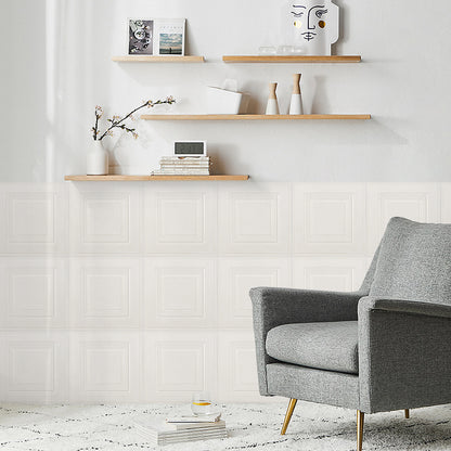 Abyssaly Drop Peel and Stick Ceiling Tile 13.78" x 13.78" 16 Pcs White Foam Ceiling Tile,3D Wall Panels, Easy to Install for Ceiling and Wall Coverage Area 21 sq.ft.