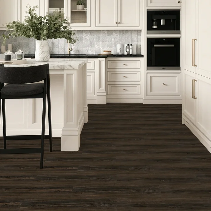 Lxcreat 35'' x 6'' Reddish brown PVC Floor Tiles 14.58 sq ft. Coverage Area, for Bedrooms 10 Piece