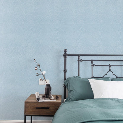 Abyssaly Blue Peel and Stick Wallpaper 15.7" x 118"Self Adhesive Removable Light Blue Textured Wall Paper for Home Decorative