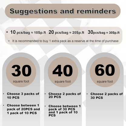 Lxcreat Vinyl Flooring 12" x 12" Peel and Stick Floor Tile Floor Tiles Peel and Stick Waterproof Upgrade Thickness for Bathroom Kitchen Living Room, 10Pcs/Pack, 1mm