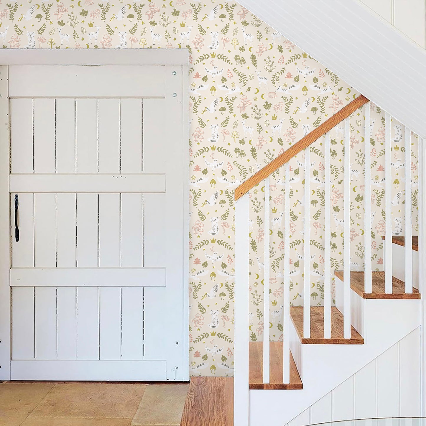 Abyssaly Beige Floral Wallpaper Peel and Stick Wallpaper 17.3"×118" Self-Adhesive Removable Contact Paper Vinyl Wall Paper for Bedroom Cupboard Door Shelfves