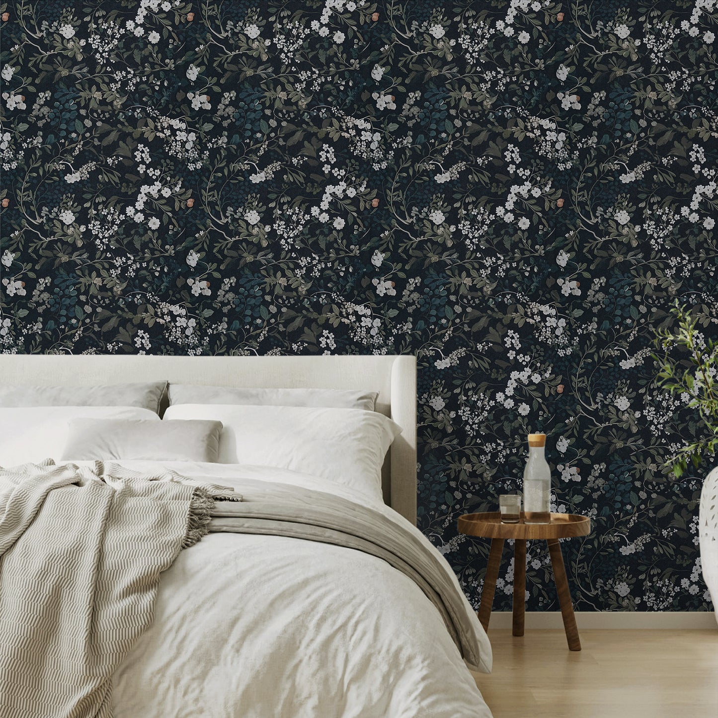 UMIGGEE Floral Wallpaper Peel and Stick Floral Wall Wallpaper Self Adhesive Flower Wallpaper Contact Paper 17.3-in x 118-in Home Decor Wall Covering Old Furniture Renovation