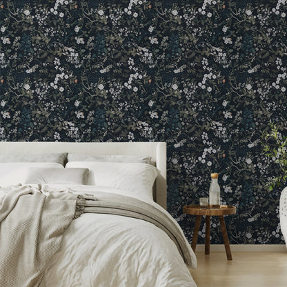UMIGGEE Floral Wallpaper Peel and Stick Floral Wall Wallpaper Self Adhesive Flower Wallpaper Contact Paper 17.3-in x 118-in Home Decor Wall Covering Old Furniture Renovation