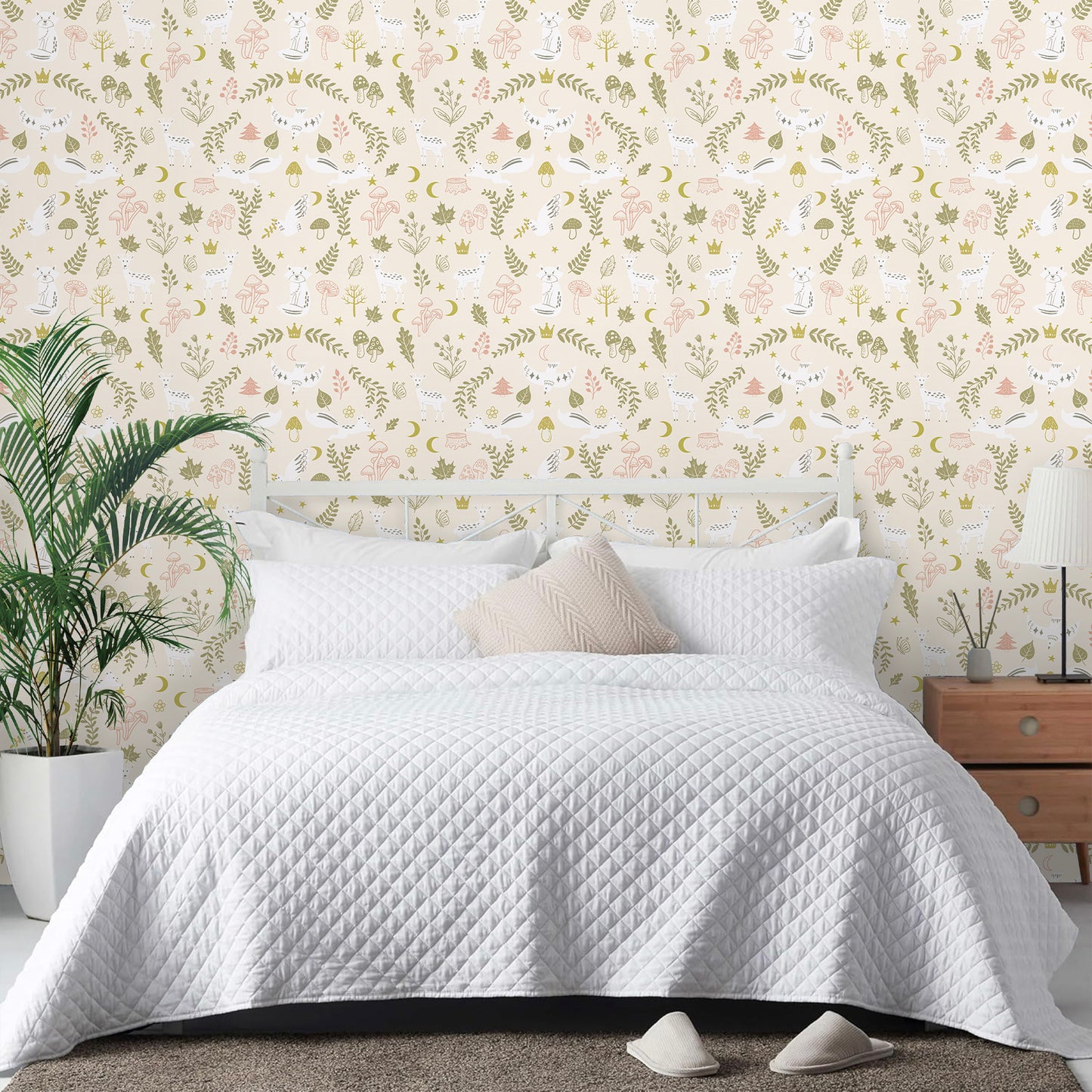 Abyssaly Beige Floral Wallpaper Peel and Stick Wallpaper 17.3"×118" Self-Adhesive Removable Contact Paper Vinyl Wall Paper for Bedroom Cupboard Door Shelfves