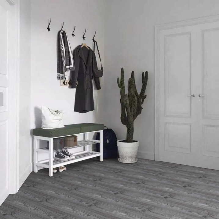 Lxcreat Peel and Stick Floor Tile 35in x 6in 10Pcs Grey Wood Grain Self Adhesive and Waterproof for Transfer Bathroom, Kitchen, Living Room, Bedroom